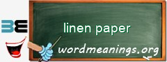 WordMeaning blackboard for linen paper
